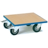 Plateaux roulants charge 400 kg, dimensions au choix, avec plateau bois - Fetra art.  1169